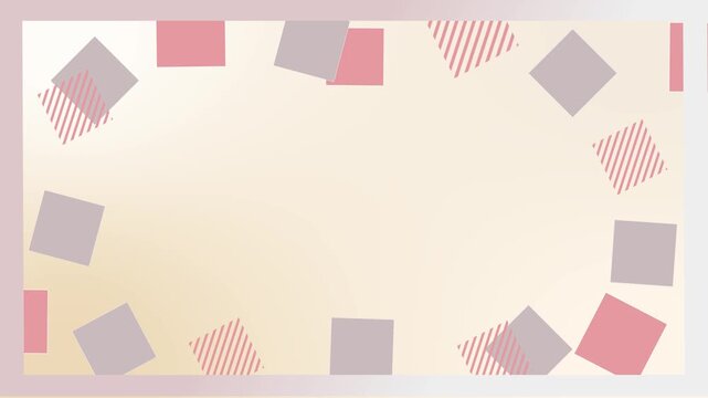 Pastel Geometric Squares Motion Background with Copy Space