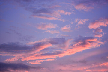 Fototapeta premium When the sky turns fiery red, the earth seems to touch the perfection of a forgotten paradise.