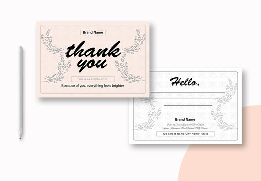 Clean Thank You Card Design