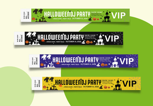 Halloween Party Wristband Design