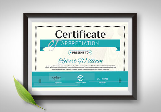 New Modern Certificate Template