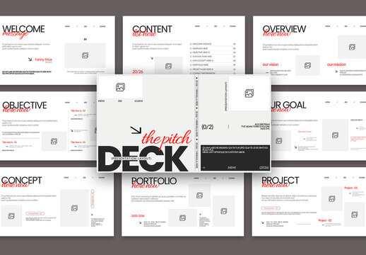 Pitch Deck Presentation Template Layout