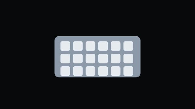 Keyboard typing Animated Line Icon Seamless Loop Motion Graphic Concept