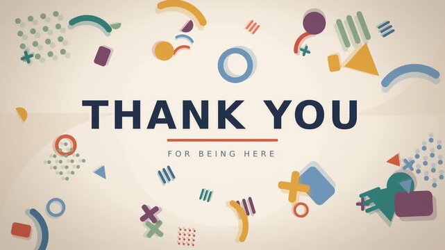 Thank you letter in pop art concept for presentation slide