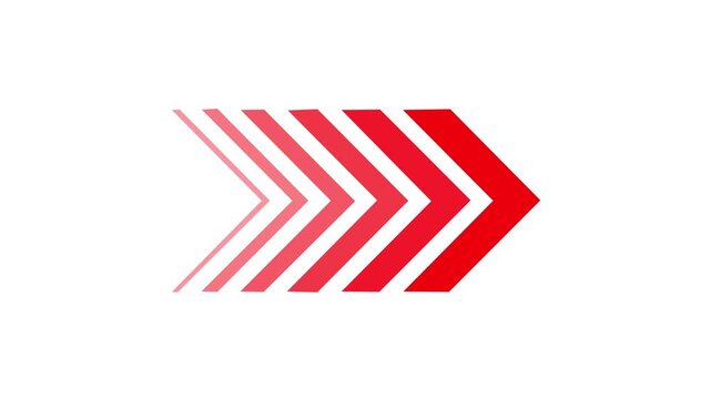 Right Chevron Arrow Icon for Next Step Interface Buttons isolated on transparent background direction arrow  motion animation with alpha.
