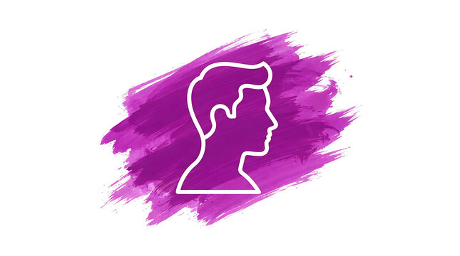 Purple abstract brush stroke design with lightning