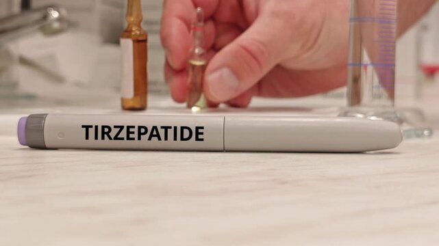 TIRZEPATIDE dual GIP and GLP-1 agonist for diabetes and weight management with a pen injector