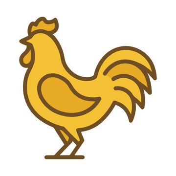 Yellow rooster icon