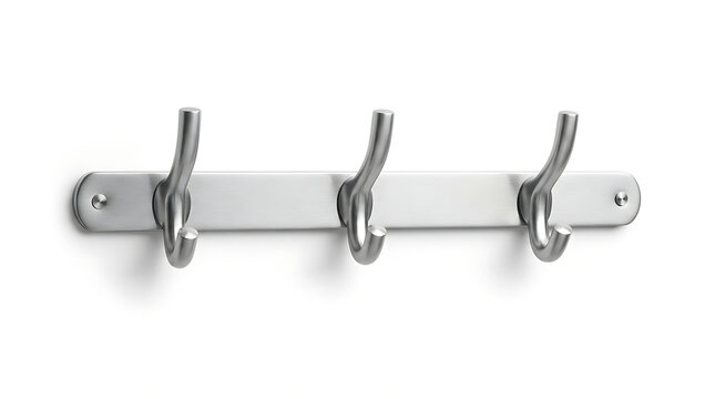 Modern metal coat rack with four hooks