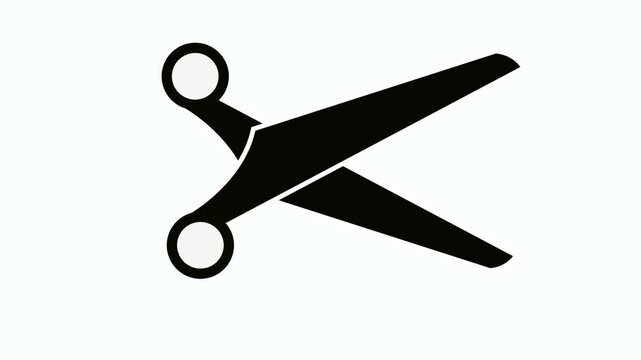 scissors cut icon animation loop seamless
 white background, simple animation