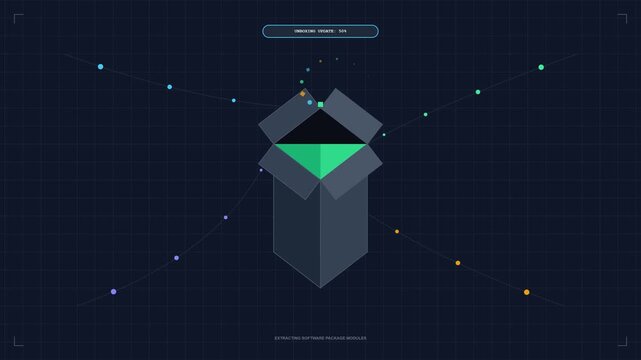 Software Update Progress Bar Loading System Patch Installation Motion Illustration