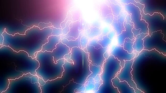 Thunder with glow effect animation background