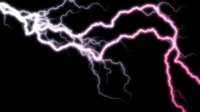 Viva magenta color of thunder bolt zap effect animation