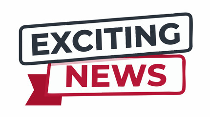 Fototapeta premium Exciting News banner with bold typography and a red and dark grey design