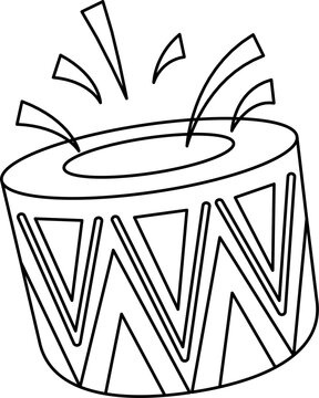 a drum outline icon isolated