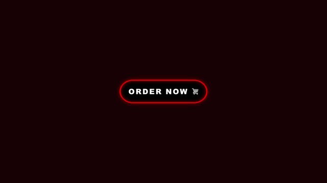 E-Commerce Order Indicator ORDER NOW Button Motion Graphic Overlay with Active Cart Display