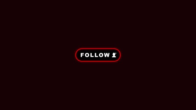 Futuristic Red Glow Follow Button Overlay Background for Channel Membership and Call to Action
