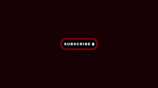 User Engagement Subscribe Button Motion Graphic Overlay with Notification Bell Display