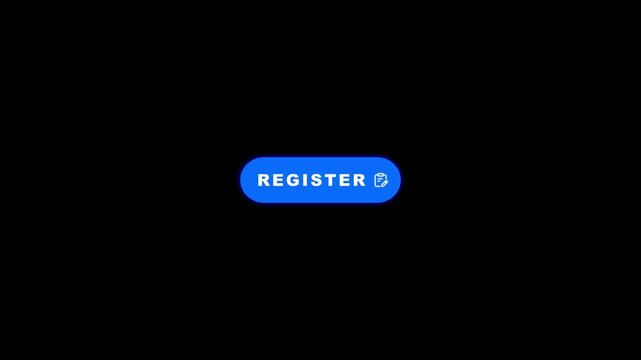 Blue Register Button Motion Graphic Overlay Background with Document Icon Animation