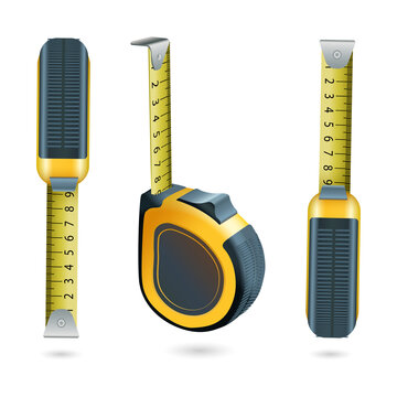 Tape measure tool for construction and DIY projects transparent background