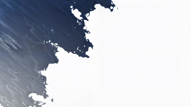 Water surface with a gradient of blues from light to dark and a textured wave-like surface flowing up left to down right on a white background