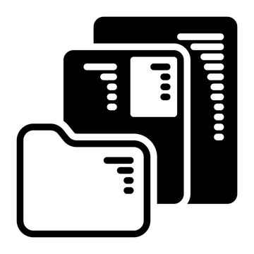 document icon, glyph icon style