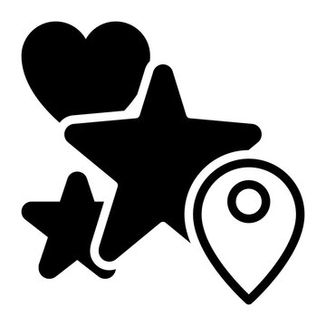 rating icon, glyph icon style