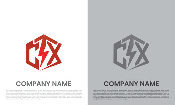 CTX TXC Letter Prism Logo Design Vector, Modern Creative Geometric Business Corporate Identity Template