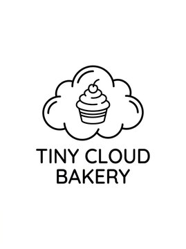 Delightful logo design for a whimsical cloud-themed bakery brand.