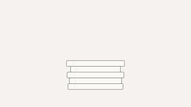 Three stacks of coins growing in height on a neutral background