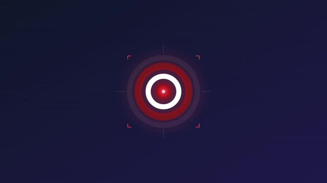 Precision Red Target Icon Goal Vector Animation
