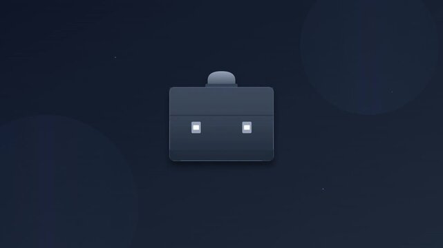 professional briefcase business animation modern slate and charcoal