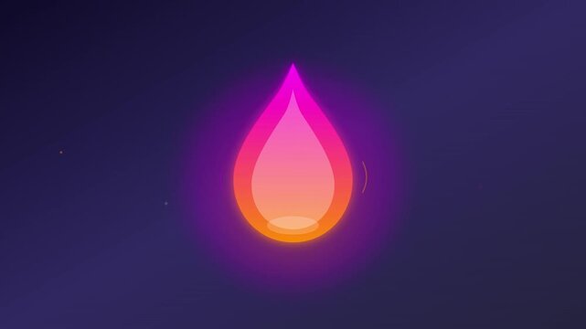 pulsing fire flame trending vector icon animation