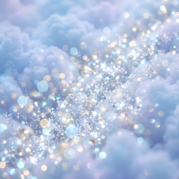 파란 보랏빛 구름 속 은빛 반짝임 가루
Silver glitter dust in blue purple clouds