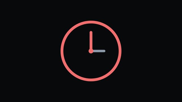 Timeout expired Animated Warning Icon Seamless Loop Motion Graphic Concept