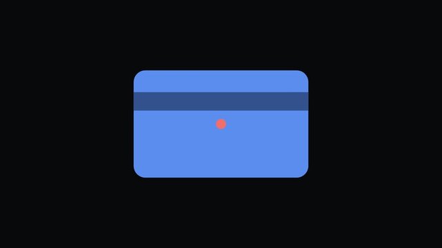 Payment declined Animated Warning Icon Seamless Loop Motion Graphic Concept