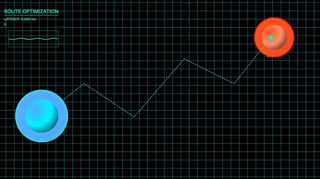 Digital Pulse Monitor: A dynamic animation of a jagged line moving across a blue grid screen, representing an EKG heartbeat monitor, financial data chart, or technological wave.
