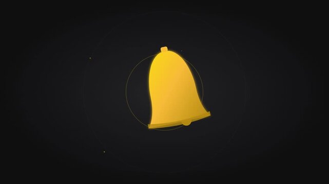 ringing notification bell vector icon animation loop