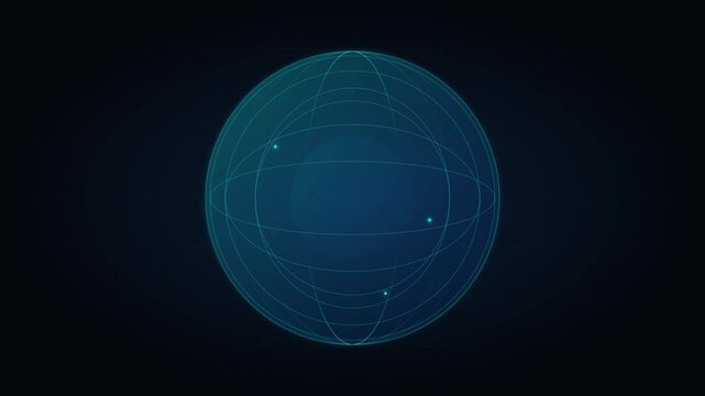 Rotating Global World Network Internet Icon Green