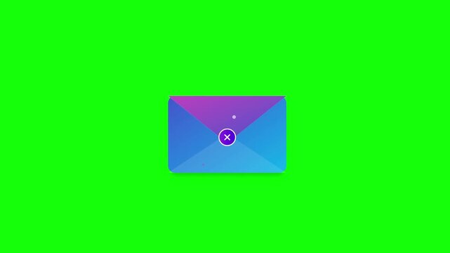 sealed mail envelope icon blue lavender clean style