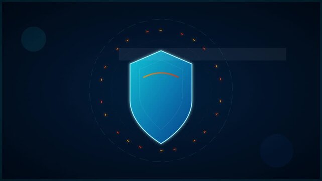 secure shield protection vector icon motion graphic