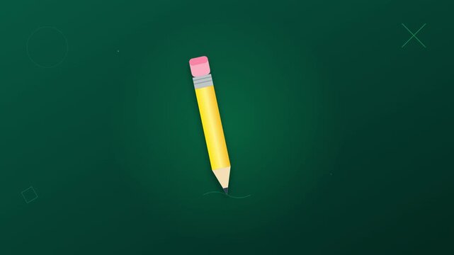 Sharp Pencil Writing Creative Design Icon Green