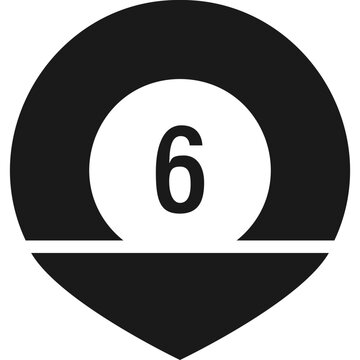 Number six badge for step-by-step processes and instructional guides