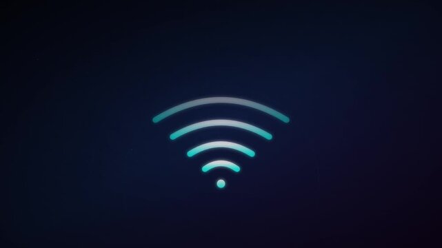 Signal Blue Wifi Connection Tech Vector Animation