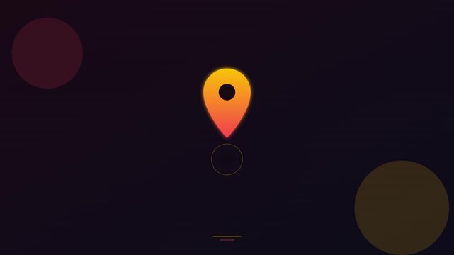 sleek location map pin vector icon animation