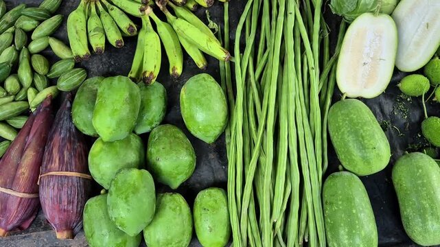 Fresh vegetables at a market in India.
