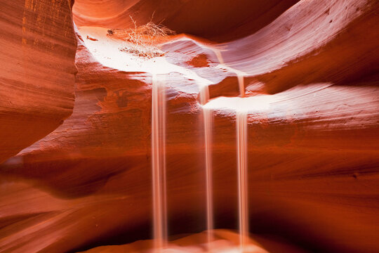 USA, Arizona, Page, Upper Antelope Canyon, Sunbeams