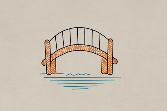 An illustration depicts a bridge over water symbolizing a solution
