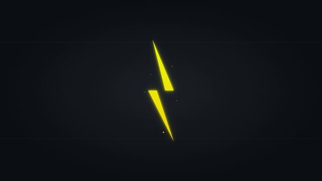 striking yellow lightning bolt on dark tech interface