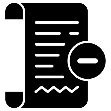 Document Scroll with Minus Button Remove Record Icon